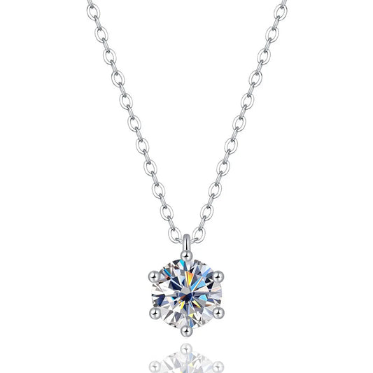 Moissanite Pendant and Necklace 1ct